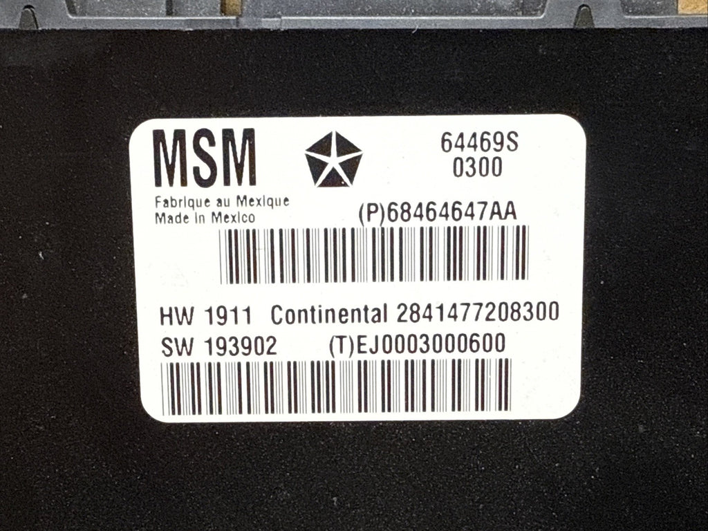 14 23 Durango Grand Cherokee Front Driver Seat Memory Control Module 68464647AA1