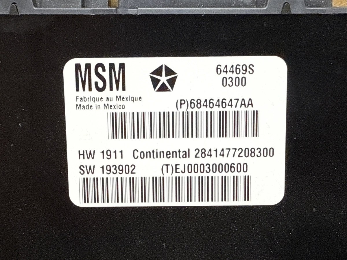 14 23 Durango Grand Cherokee Front Driver Seat Memory Control Module 68464647AA1