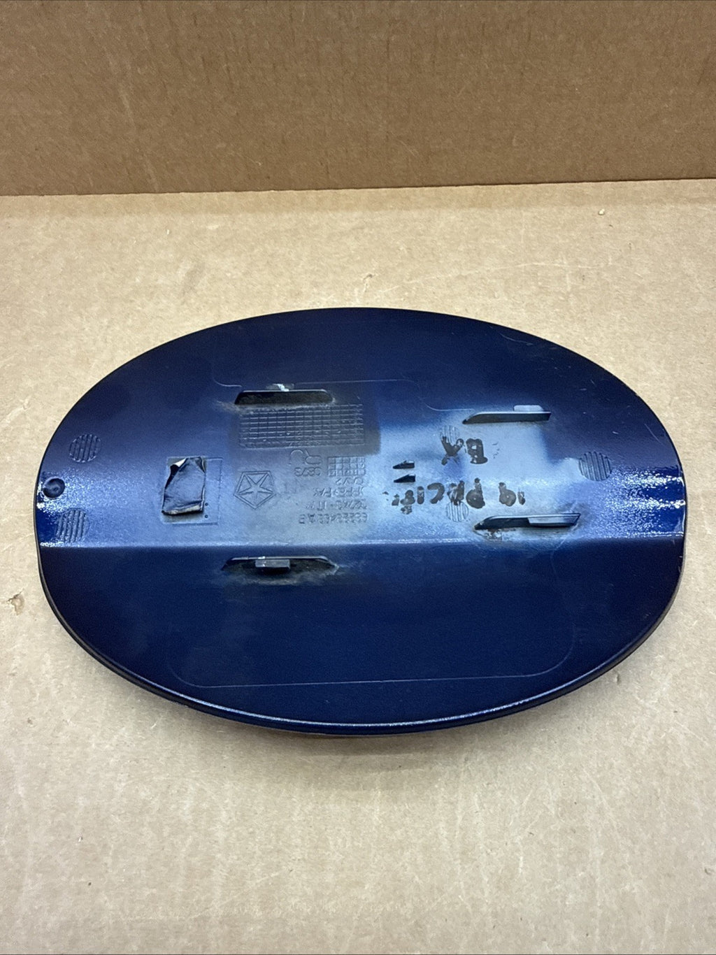 2017-2025 Pacifica Fuel Gas Tank Filler Door Lid Cover OEM PBX Blue Scratched6