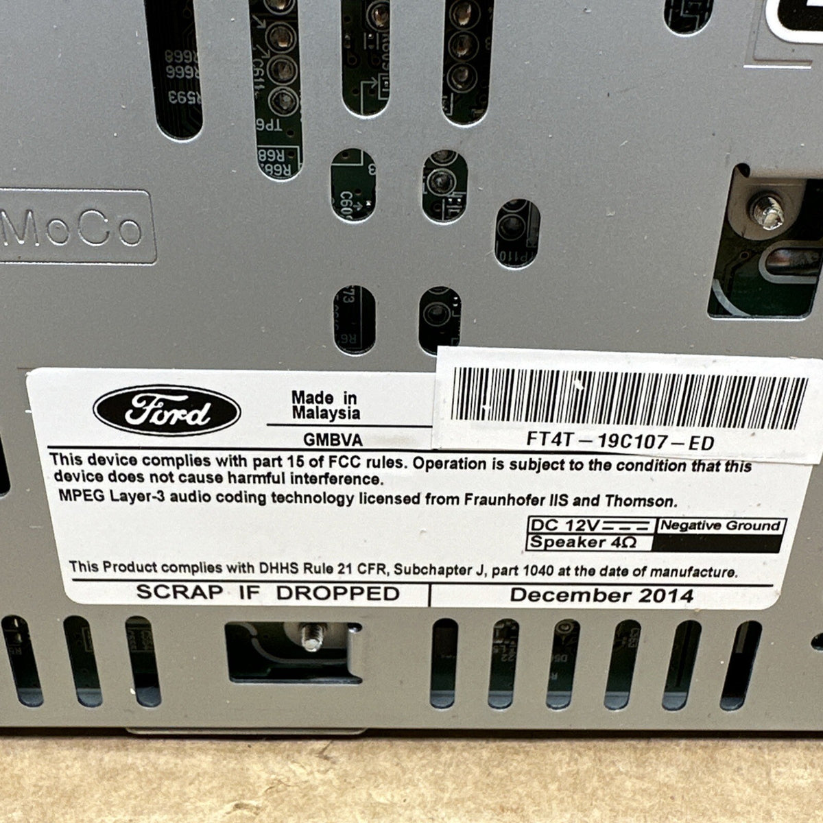 2015 2018 Ford Edge Radio Cd Player Disc Reader FT4T 19C107 ED4