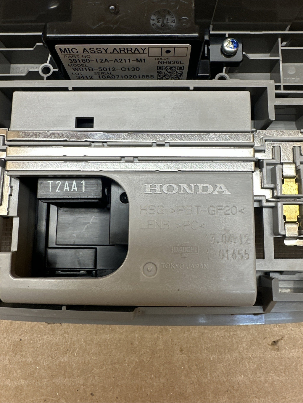 2013 2017 Honda Accord Front Over Head Overhead Center Console Gray Sunroof6