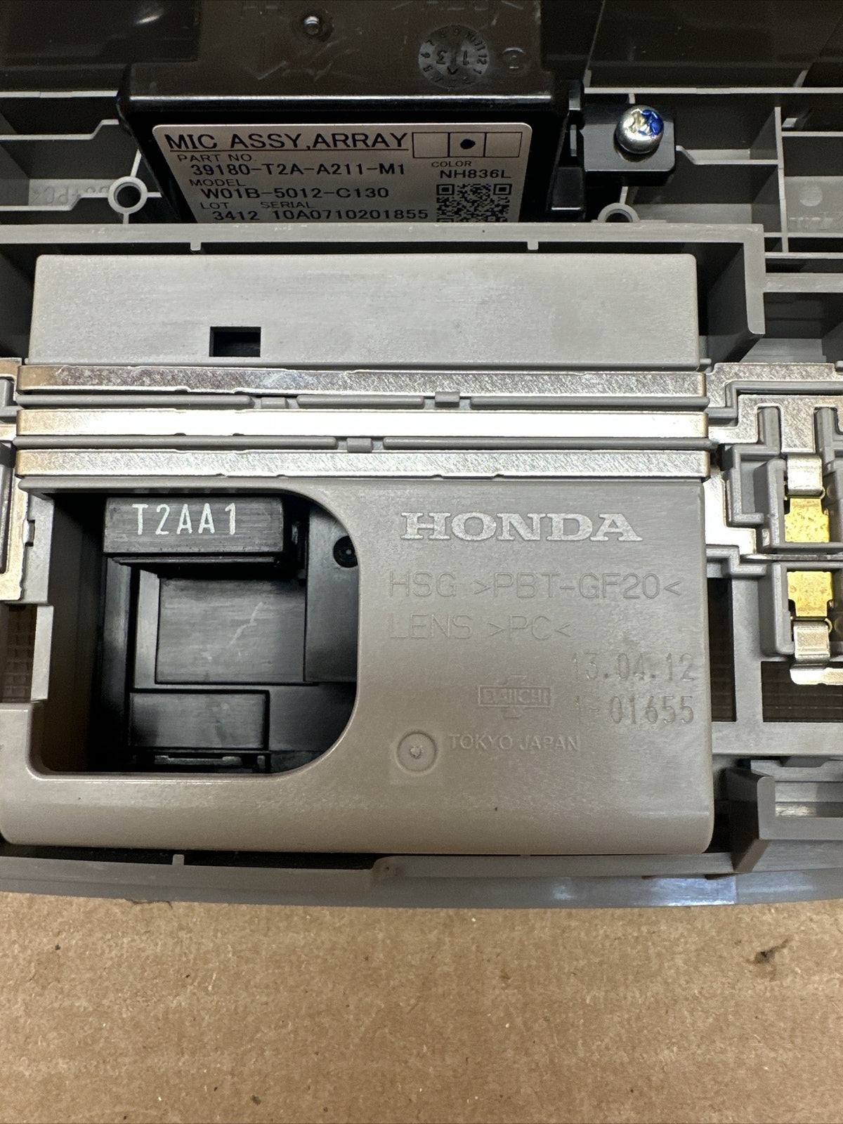 2013 2017 Honda Accord Front Over Head Overhead Center Console Gray Sunroof6