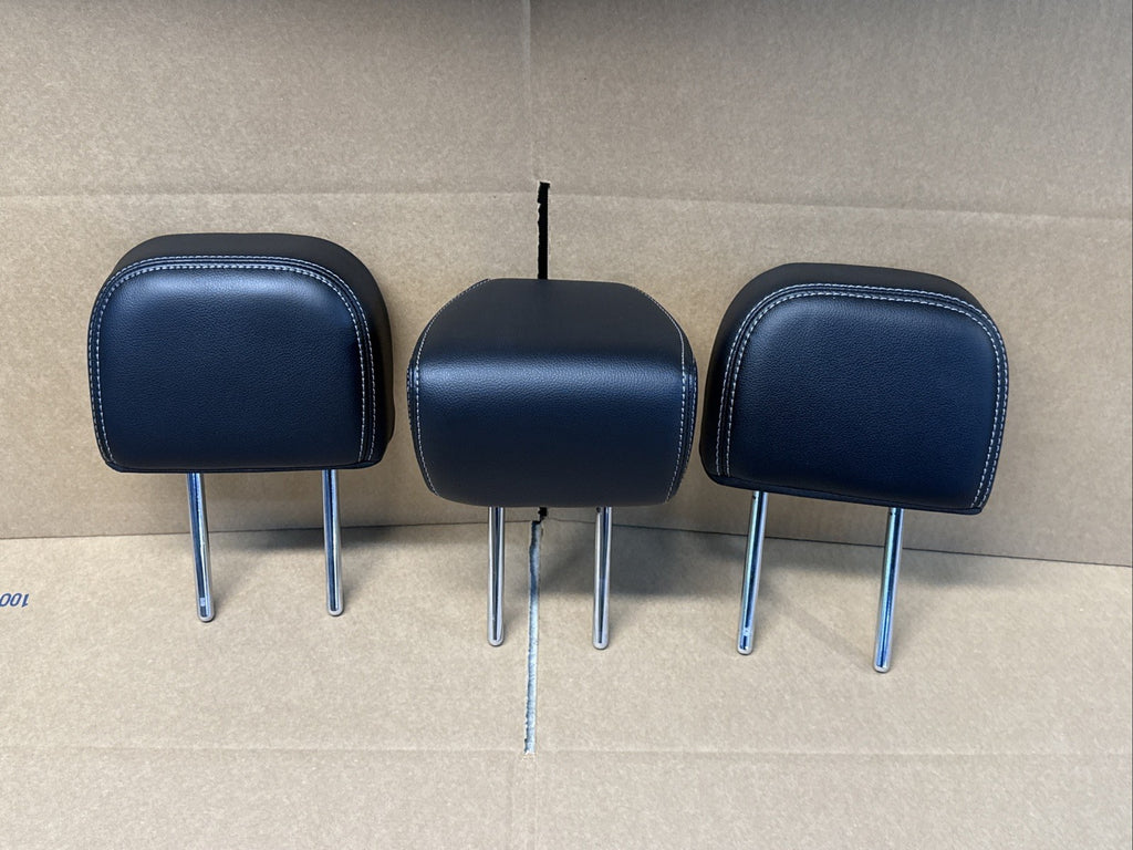2020 2022 Ford Escape Rear 2nd Row Head Rest Headrest Set 3 Leather OEM Black0