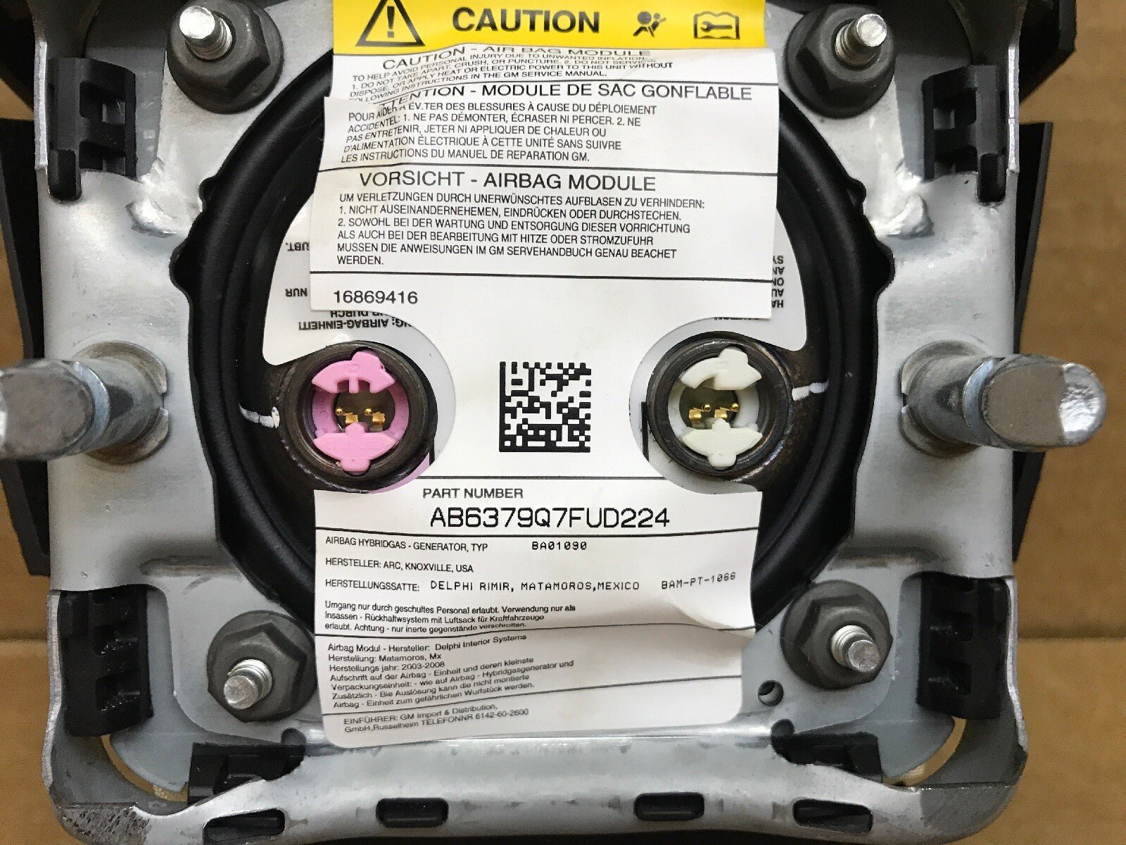 05 09 SAAB 9 7X FRONT LEFT DRIVER SIDE STEERING WHEEL AIRBAG AIR BAG 168740586