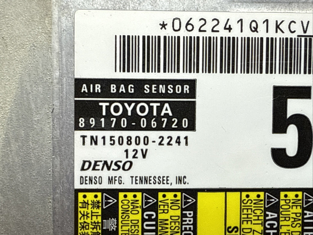 2015 2017 Toyota Camry Air Bag Airbag Control Module Computer 89170 067201