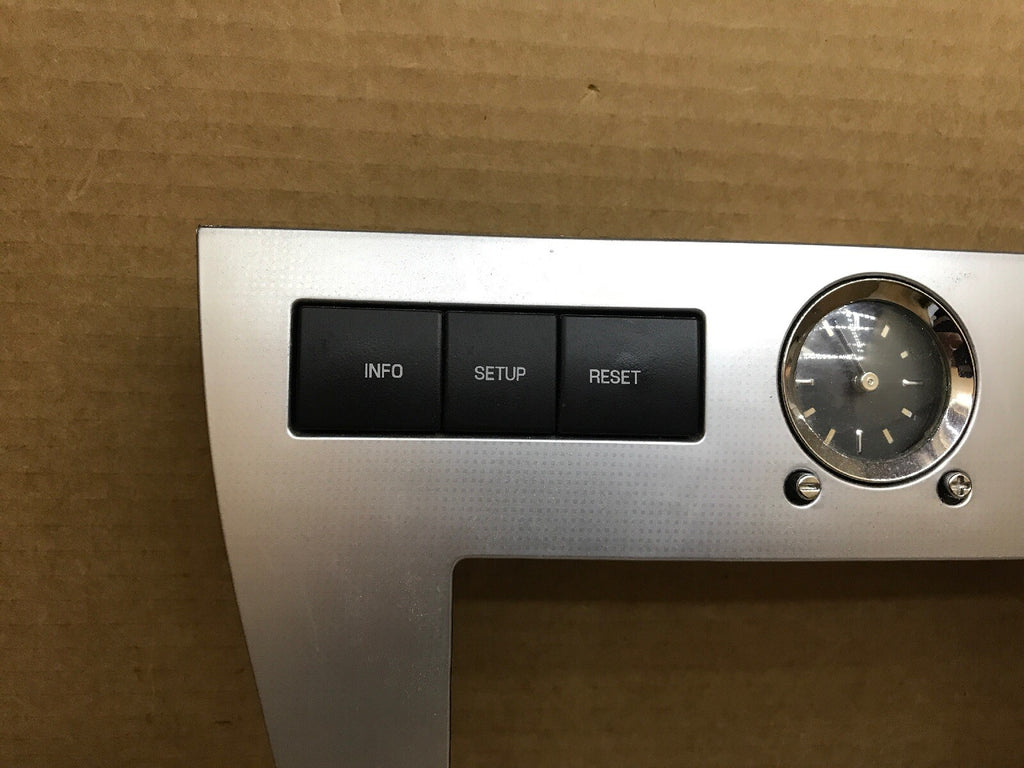2006 2009 MERCURY MILAN DASH RADIO BEZEL WITH CLOCK HAZARD SWITCH OEM SILVER 2