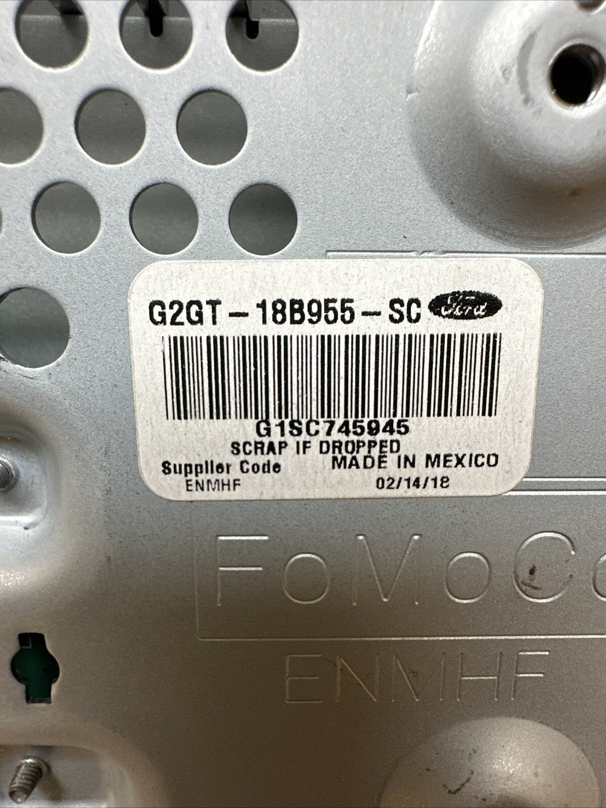 2015 2018 Ford Edge Radio Display Screen Front Center Dash 8" G2GT 18B955 SC5