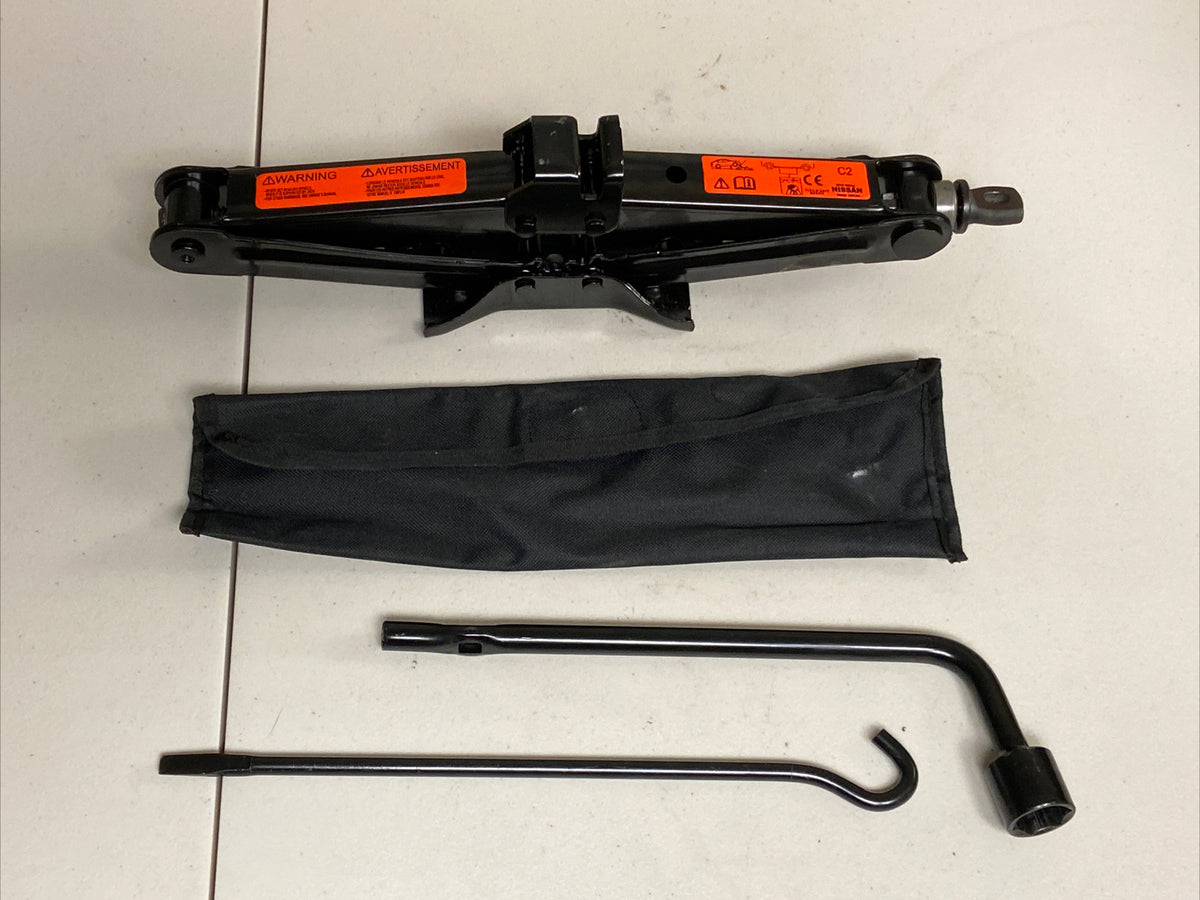 14 19 NISSAN VERSA NOTE SPARE TIRE SCISSOR JACK TOOLS SET KIT LUG WRENCH1