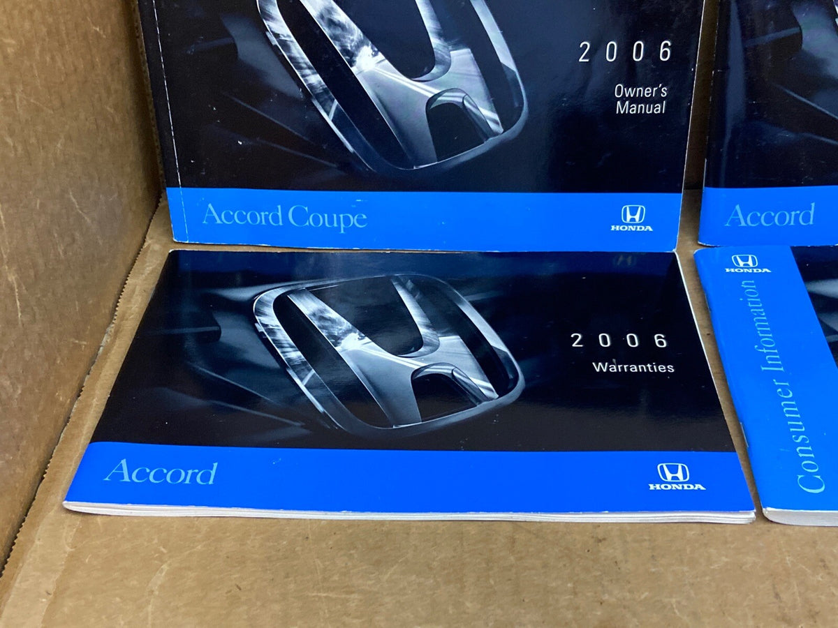 2006 06 Honda Accord Coupe Owner's Owners Owner Manual Book Guide Set OEM4