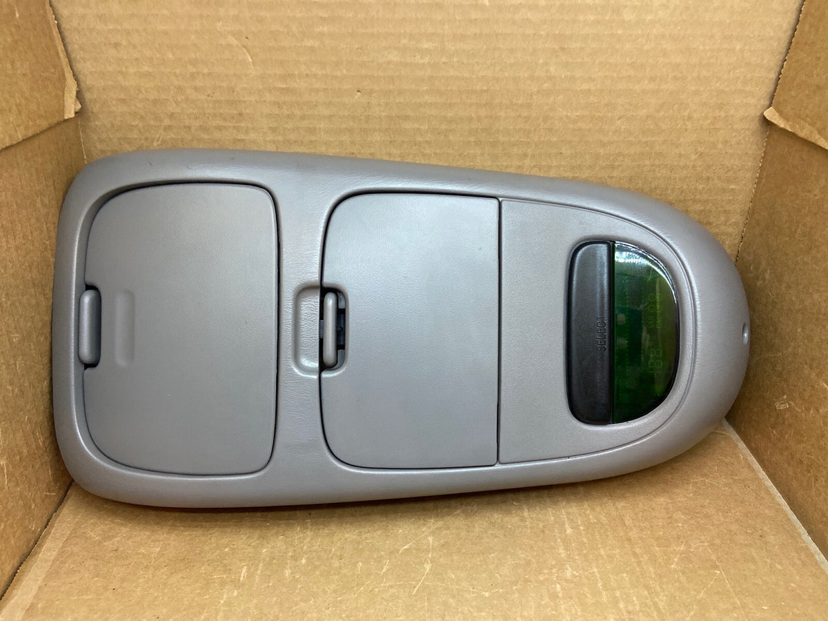 99 03 Ford F150 E150 Over Head Overhead Console Digital Display Grey Graphite1