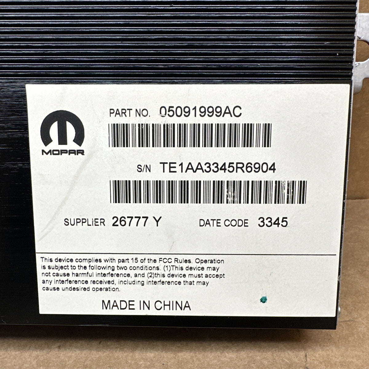 15 17 Jeep Cherokee Radio Audio Stereo Amplifier Amp 68200272AC 05091999AC1