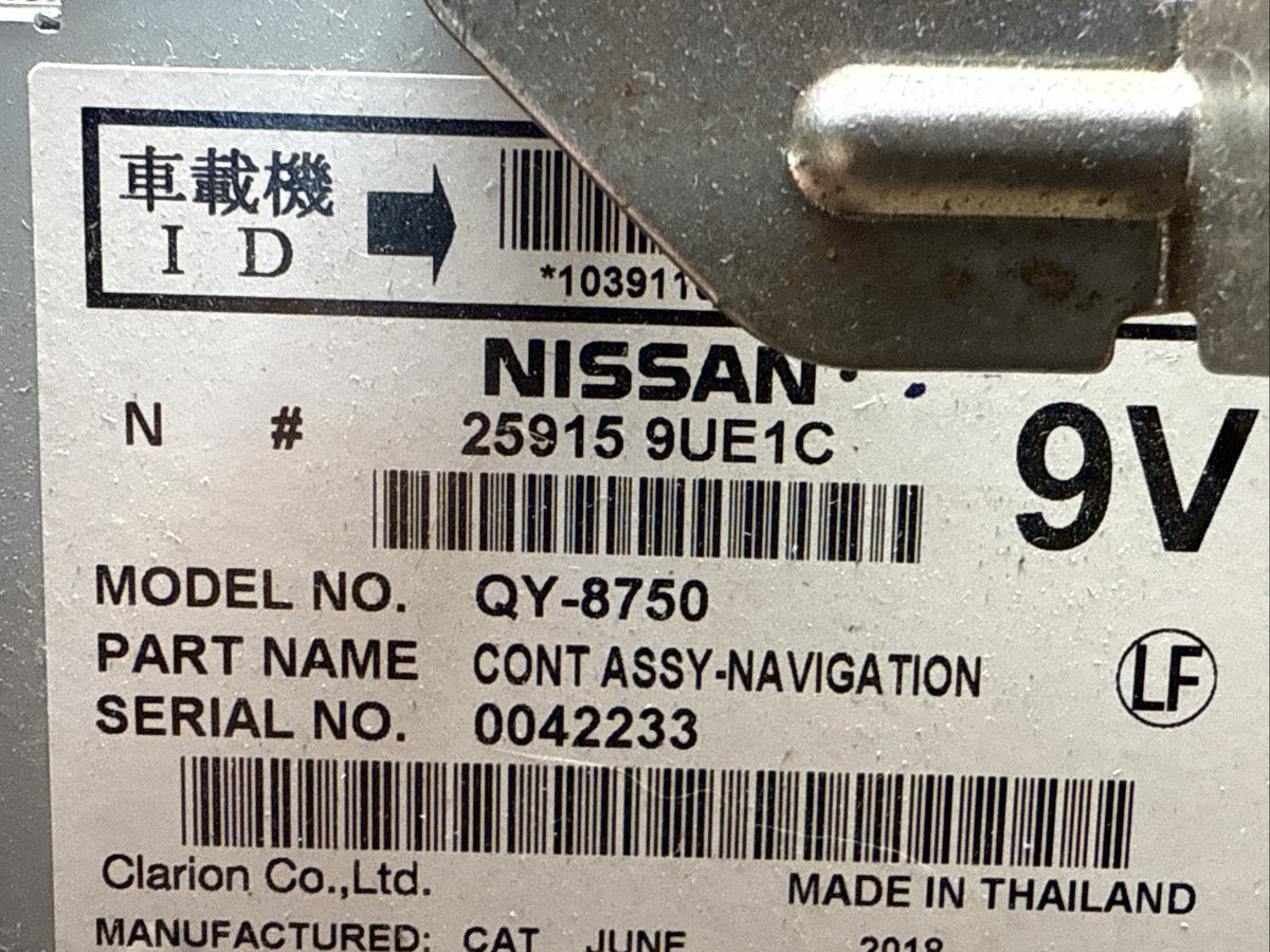 2018 2019 Nissan Murano Audio Radio Stereo Info Display Screen 25915 9UE1C10