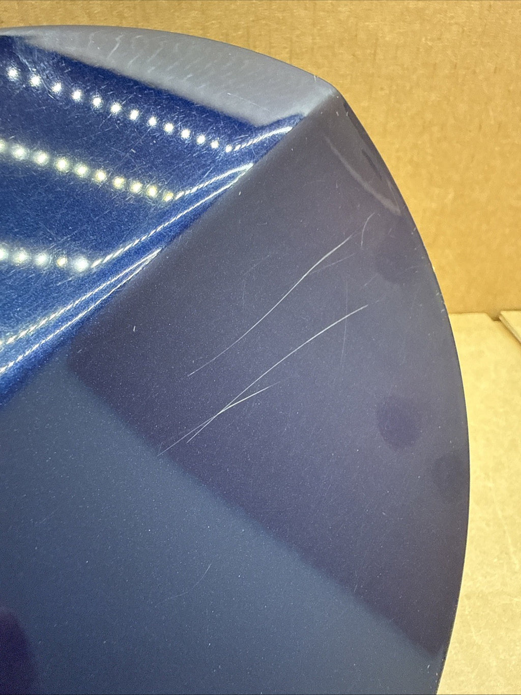 2017-2025 Pacifica Fuel Gas Tank Filler Door Lid Cover OEM PBX Blue Scratched5