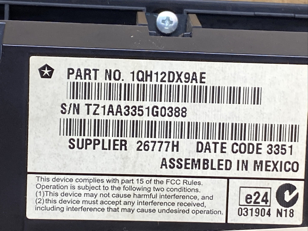 2011 2014 Dodge Charger Temp Temperature Auto Climate Heat Control 1QH12DX9AE8