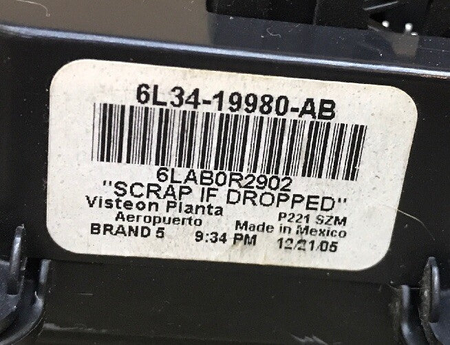 04 08 F150 MANUAL HEATER CLIMATE TEMPERATURE CONTROL 6L34 19980 AB 4L3H 19808 AH9