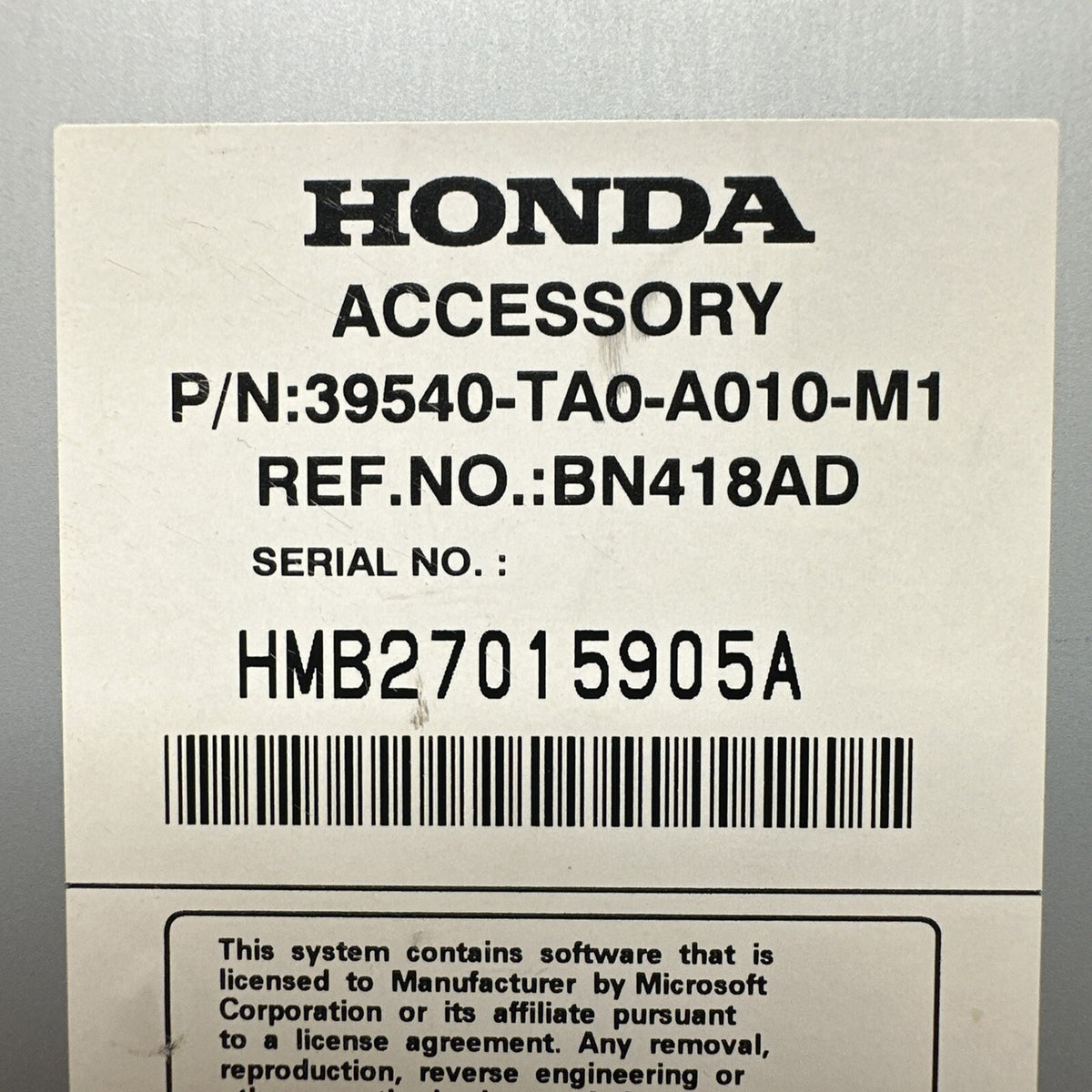 2008 2009 HONDA Accord Navigation GPS Map Drive DVD WITH CODE 39540 TA0 A010 M11