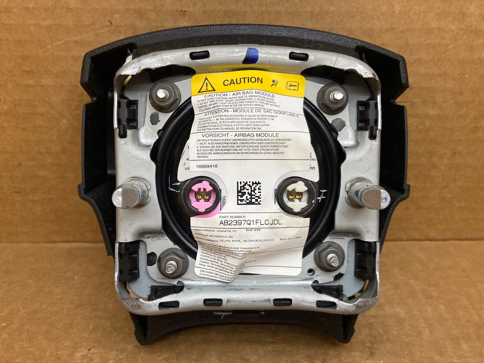 05 09 GMC ENVOY FRONT LEFT DRIVER SIDE STEERING WHEEL AIRBAG AIR BAG 168704945