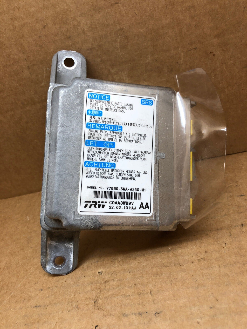 Honda Civic Airbag Control Module 77960 SNA A230 M10