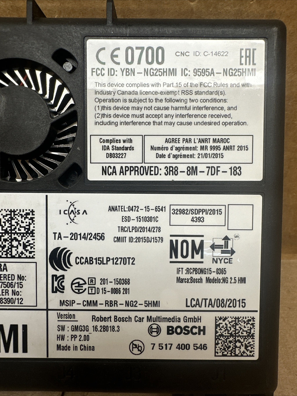 GM HMI Human Machine Interface Control Module 841567012