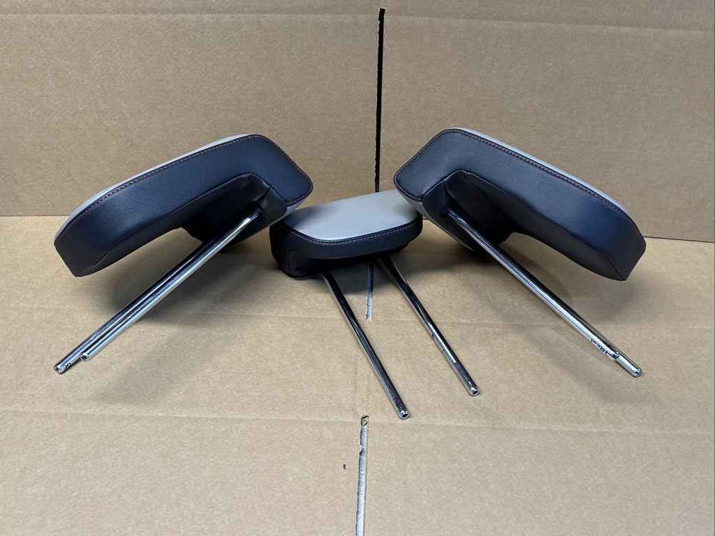 2015 2021 Kia Sedona 3rd Row Rear Head Rest Headrest Set Black Gray Leather8