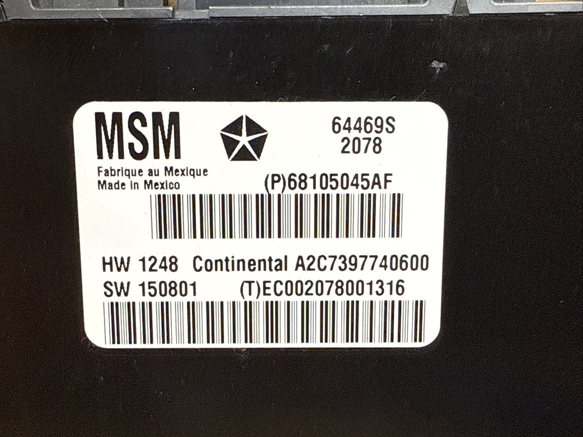 2014 2023 Jeep Cherokee Front Driver Seat Memory Control Module 68105045AF1