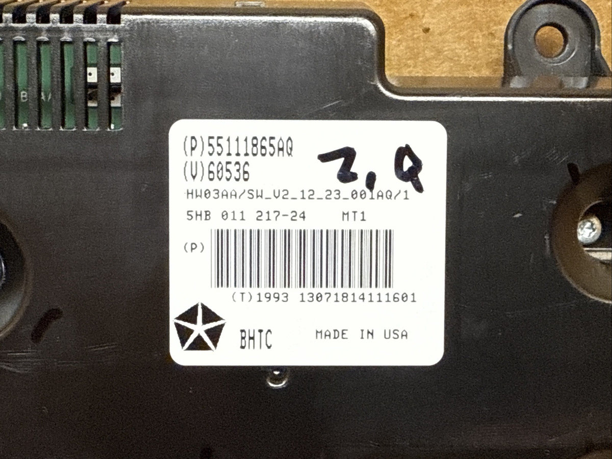2011 2013 Dodge Durango Digital Climate Temp Temperature Heat Control 55111865AQ7