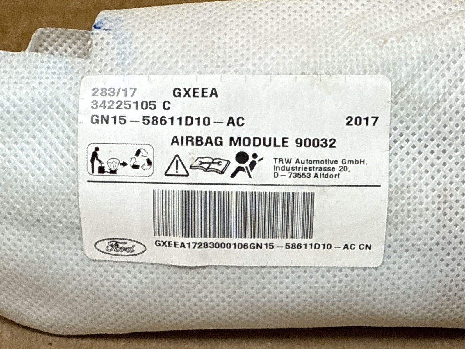 2018 2022 Ford Ecosport Front Right Side Passenger Seat Air Bag Airbag1