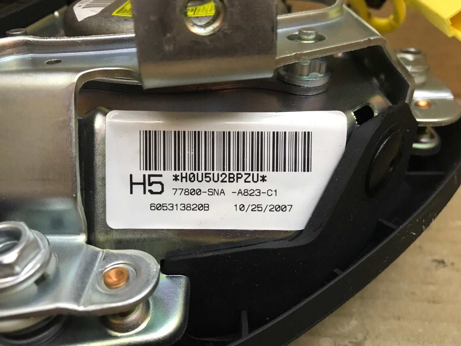 Honda Civic Sedan Coupe Left Driver Side Steering Wheel Air Bag Airbag Black8