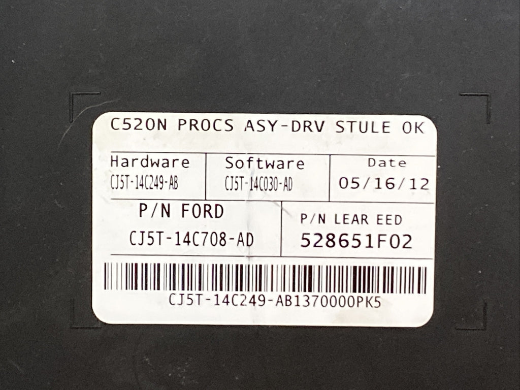 2013 Ford Escape Front Left Driver Side Seat Memory Control Module OEM1