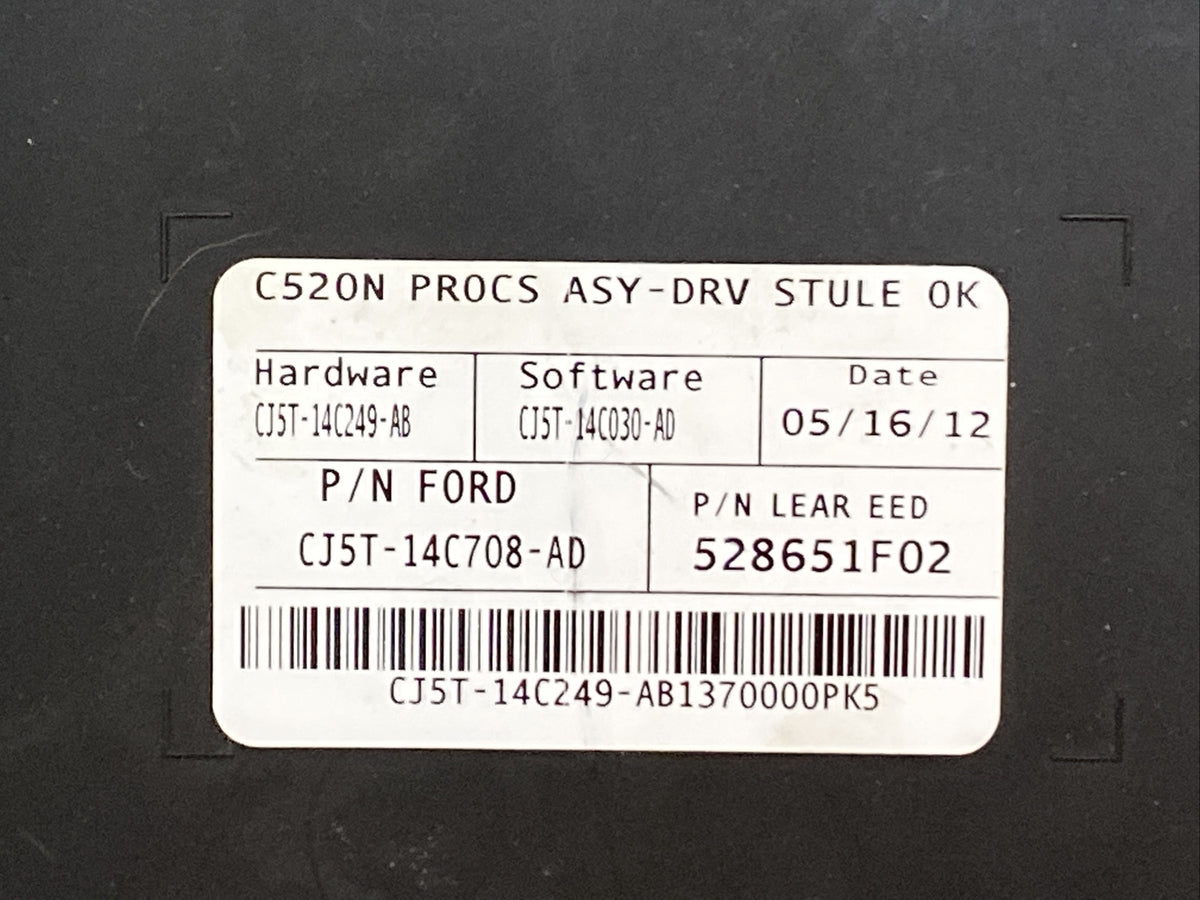 2013 Ford Escape Front Left Driver Side Seat Memory Control Module OEM1