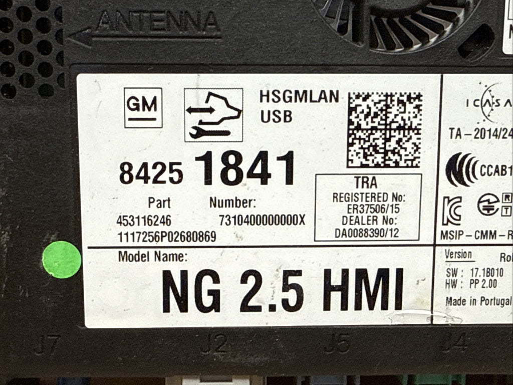 GM HMI Human Machine Interface Control Module 842518411