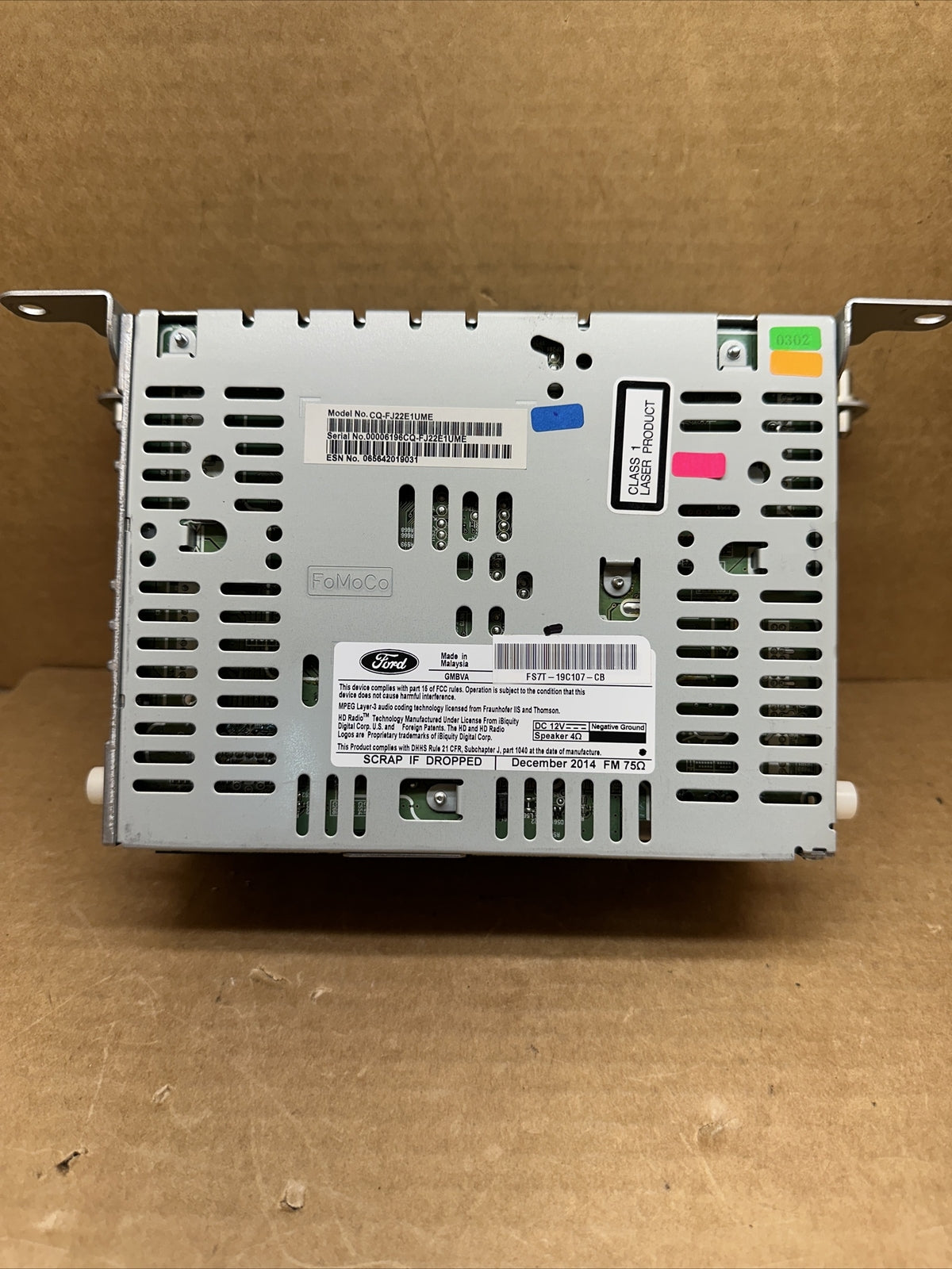 2015 2016 Ford Fusion Radio Receiver Disc Reader FS7T 19C107 CB5