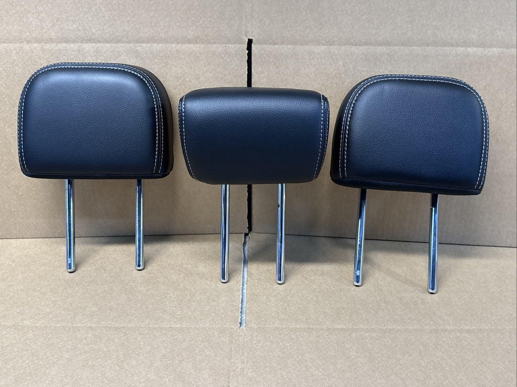 2020 2022 Ford Escape Rear 2nd Row Head Rest Headrest Set 3 Leather OEM Black1