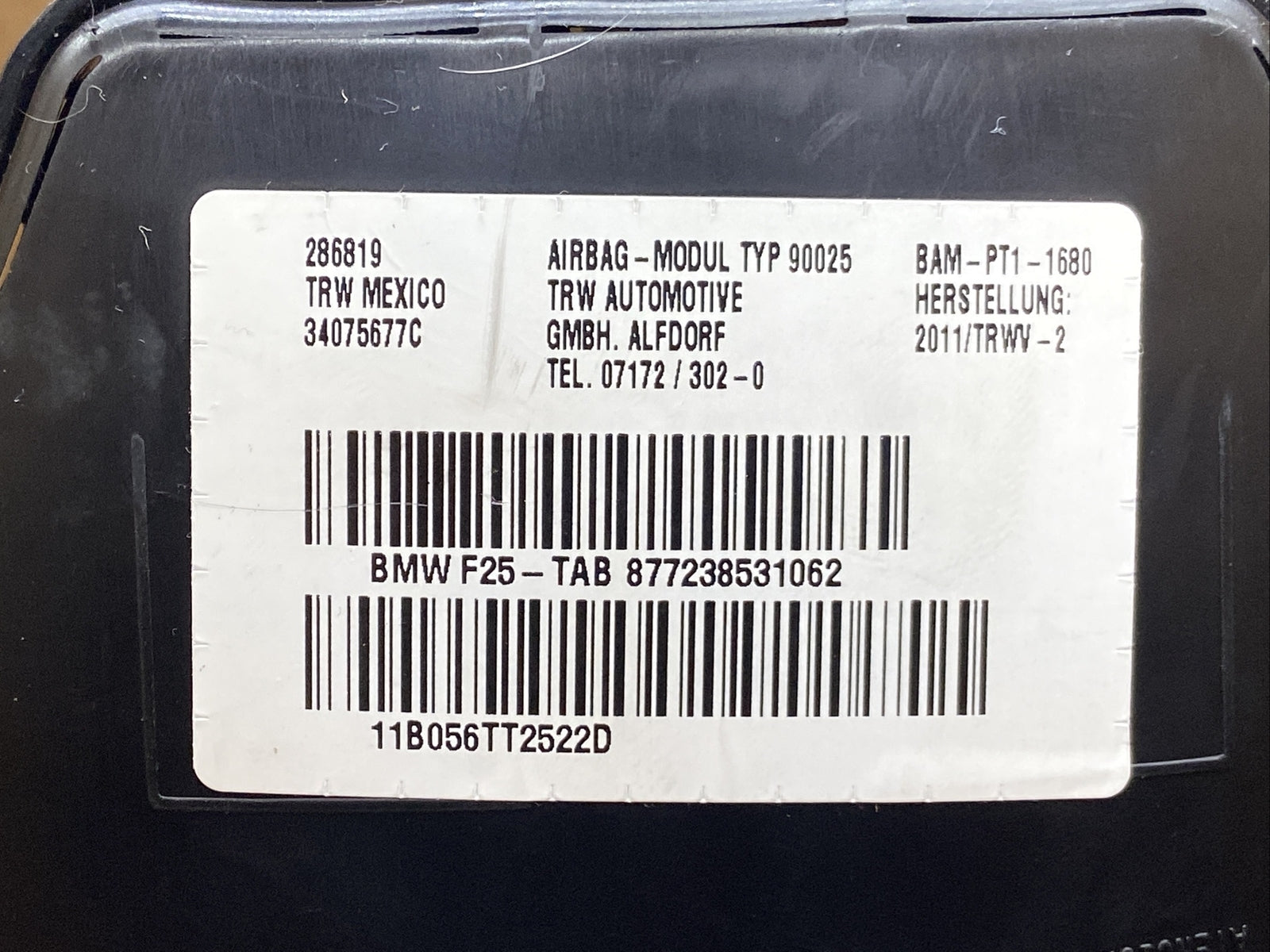 BMW X3 Front Left Side Driver Seat Air Bag Airbag 2