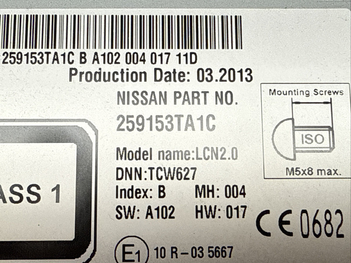 13 16 Nissan Altima Audio Radio Stereo Info Display Touch Screen 259153TA1C8