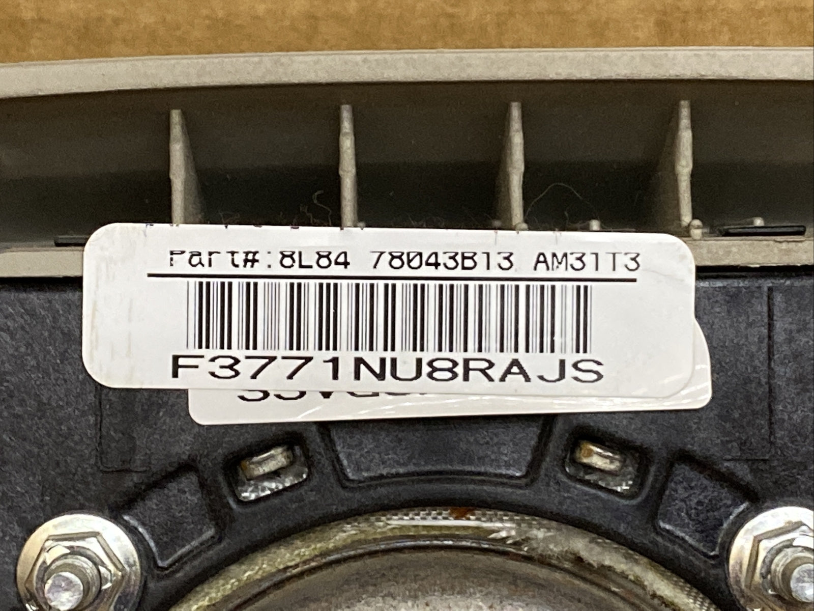 08 12 FORD ESCAPE FRONT LEFT DRIVER SIDE STEERING WHEEL AIRBAG AIR BAG TAN11