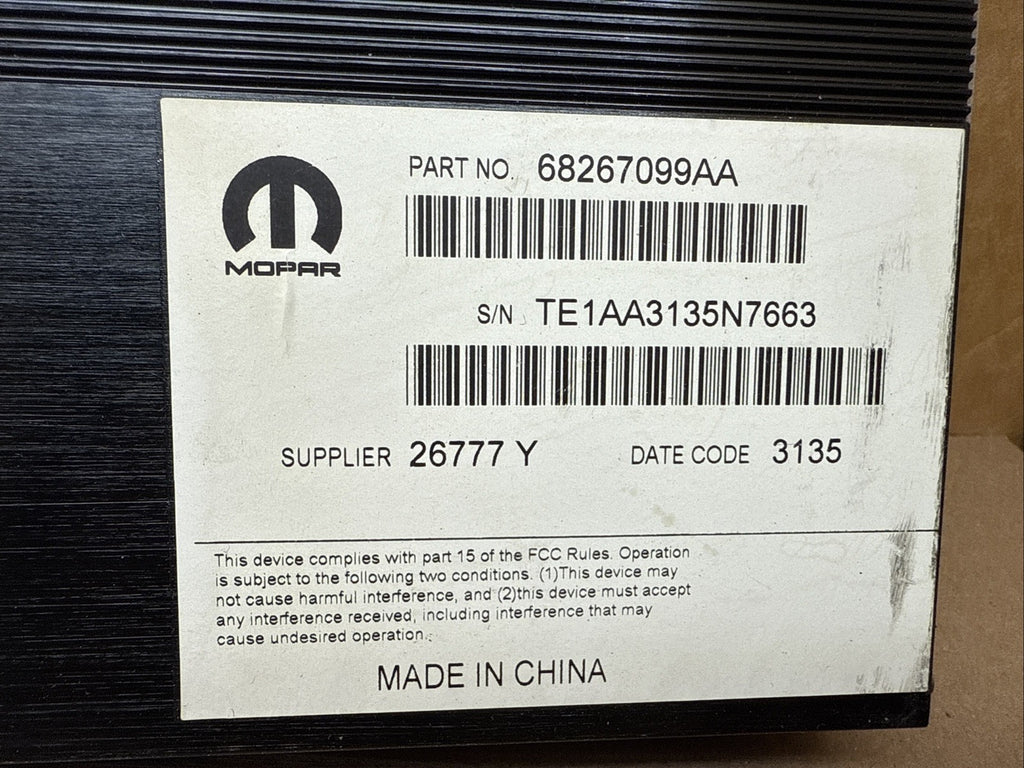 2013 2018 RAM 1500 2500 3500 Radio Audio Amplifier Amp 68267099AA1