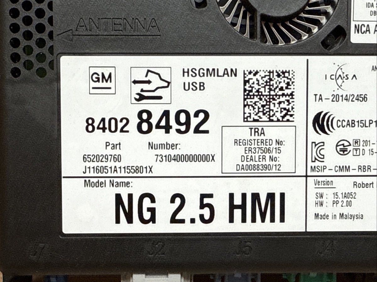 GM HMI Human Machine Interface Control Module 840284921