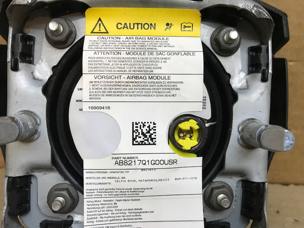 03-06 SILVERADO 2500 EXPRESS FRONT DRIVER STEERING WHEEL AIRBAG AIR BAG ONE PLUG7