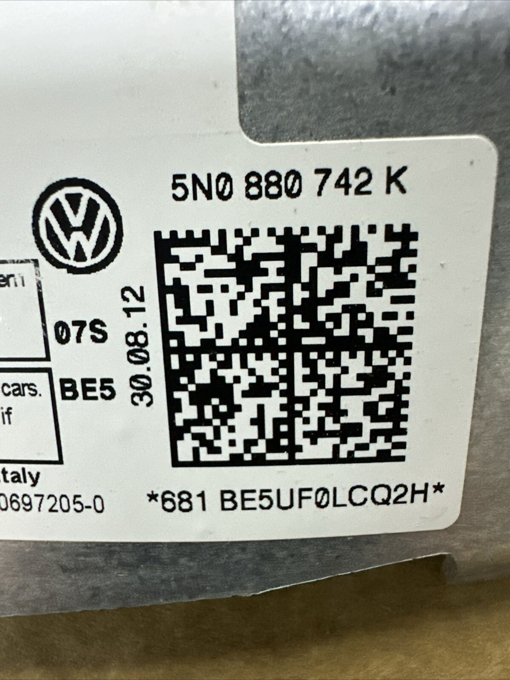 2013 2015 VW Tiguan Right Side Passenger Curtain Roof Air Bag Airbag5