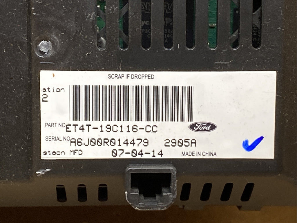 2012 2014 Ford Edge Dash Radio Information Display Screen 4.2" ET4T 19C116 CC5