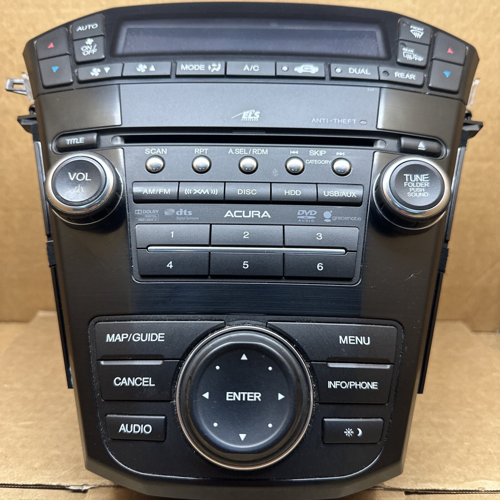 2010 2013 Acura MDX Gracenote Radio Climate Control Map Guide 39101 STX A620 M11
