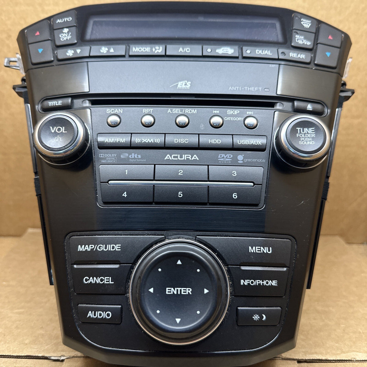 2010 2013 Acura MDX Gracenote Radio Climate Control Map Guide 39101 STX A620 M11