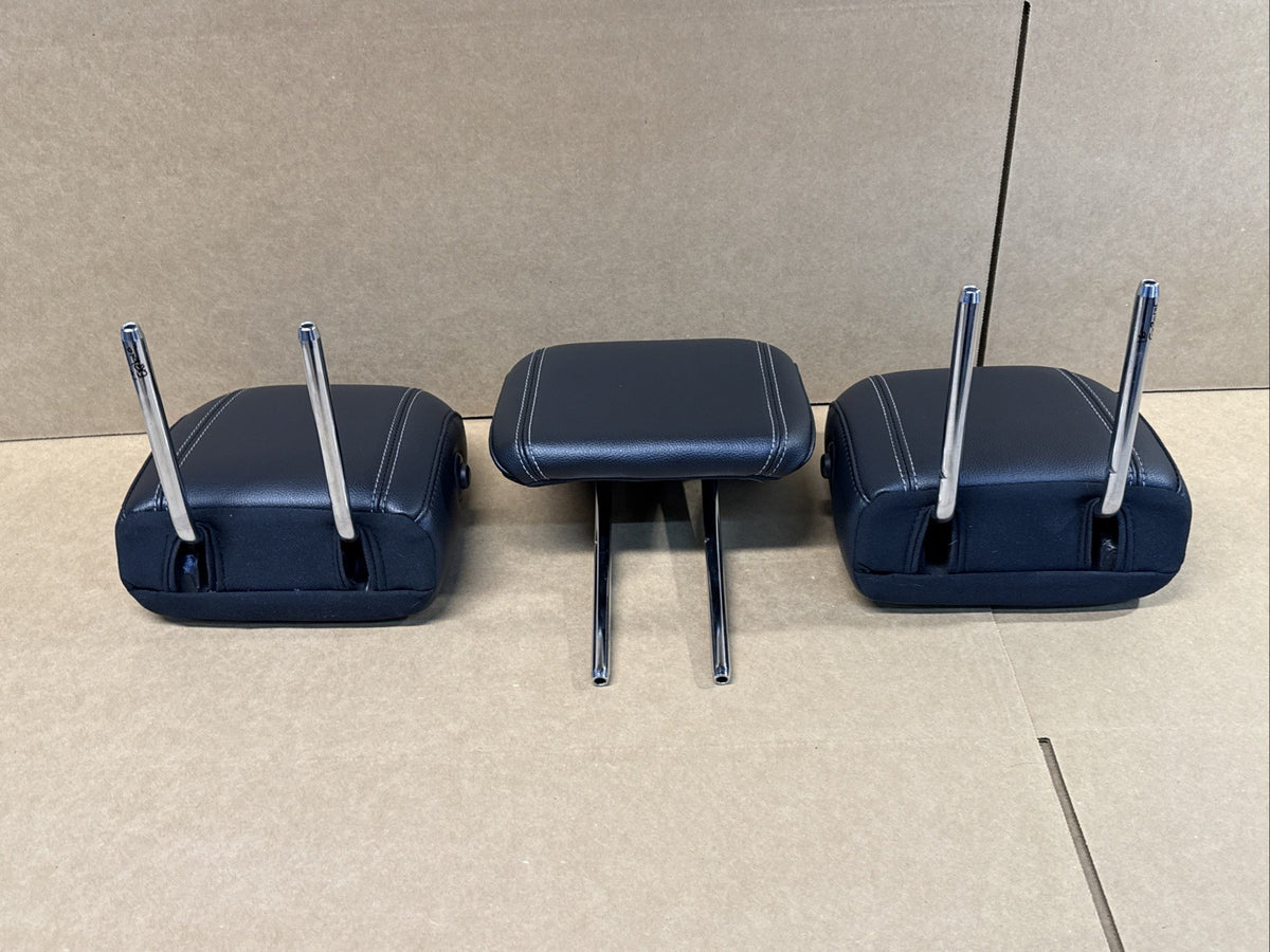 2016 2018 Ford Explorer 2nd row rear headrest head rest set Black Leather OEM8