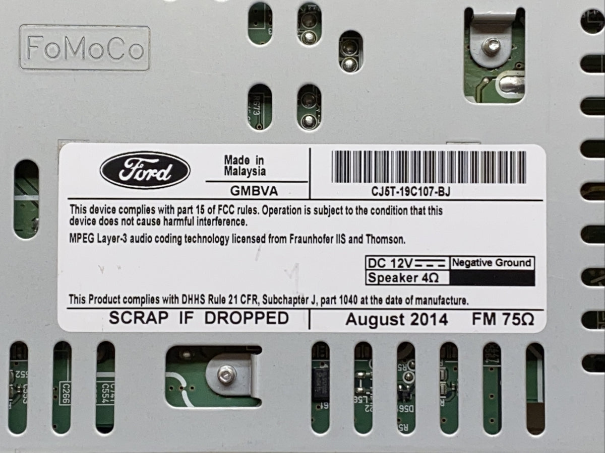 2013 2015 Ford Escape Radio Receiver Disc Reader Module CJ5T 19C107 BJ6