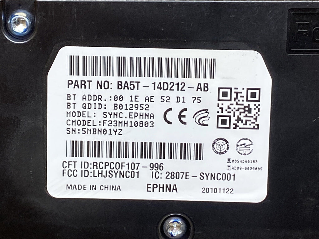 2011 Ford F150 Sync Module BL3T 14B428 AC BA5T 14D212 AB OEM1