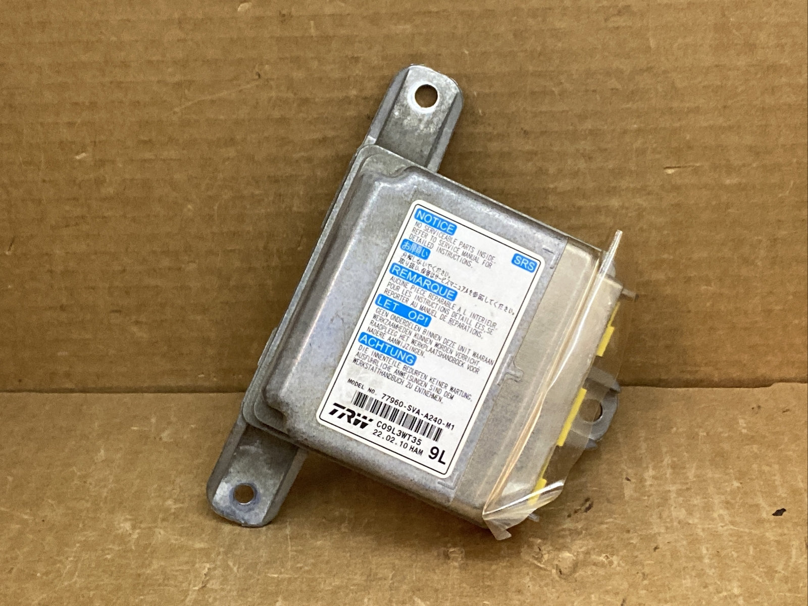 Honda Civic Coupe Air Bag Airbag Computer Control Module 77960 SVA A240 M10