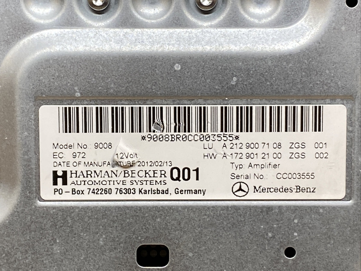 08 17 Mercedes W212 E550 CLS550 CLS500 Amplifier Amp Harman/Becker A21290071082