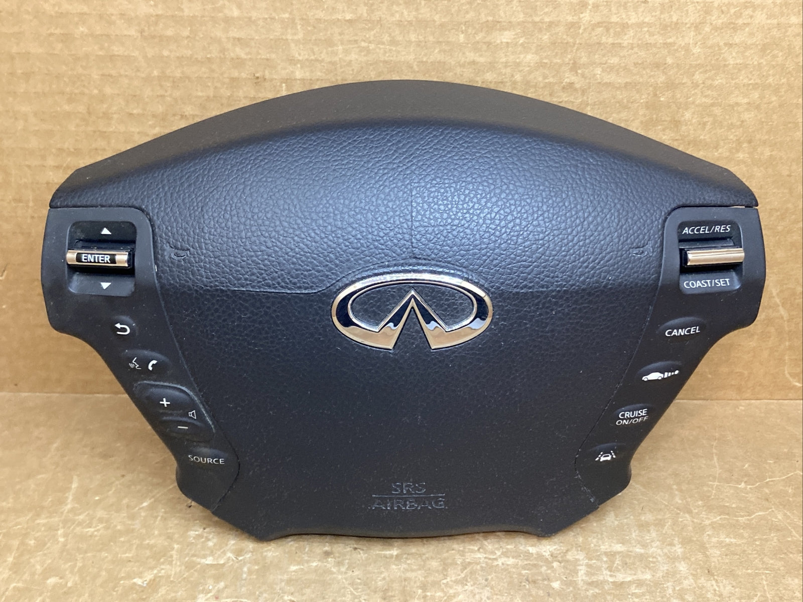Infiniti M35 Front Left Driver Side Steering Wheel Air Bag Airbag Controls Black0