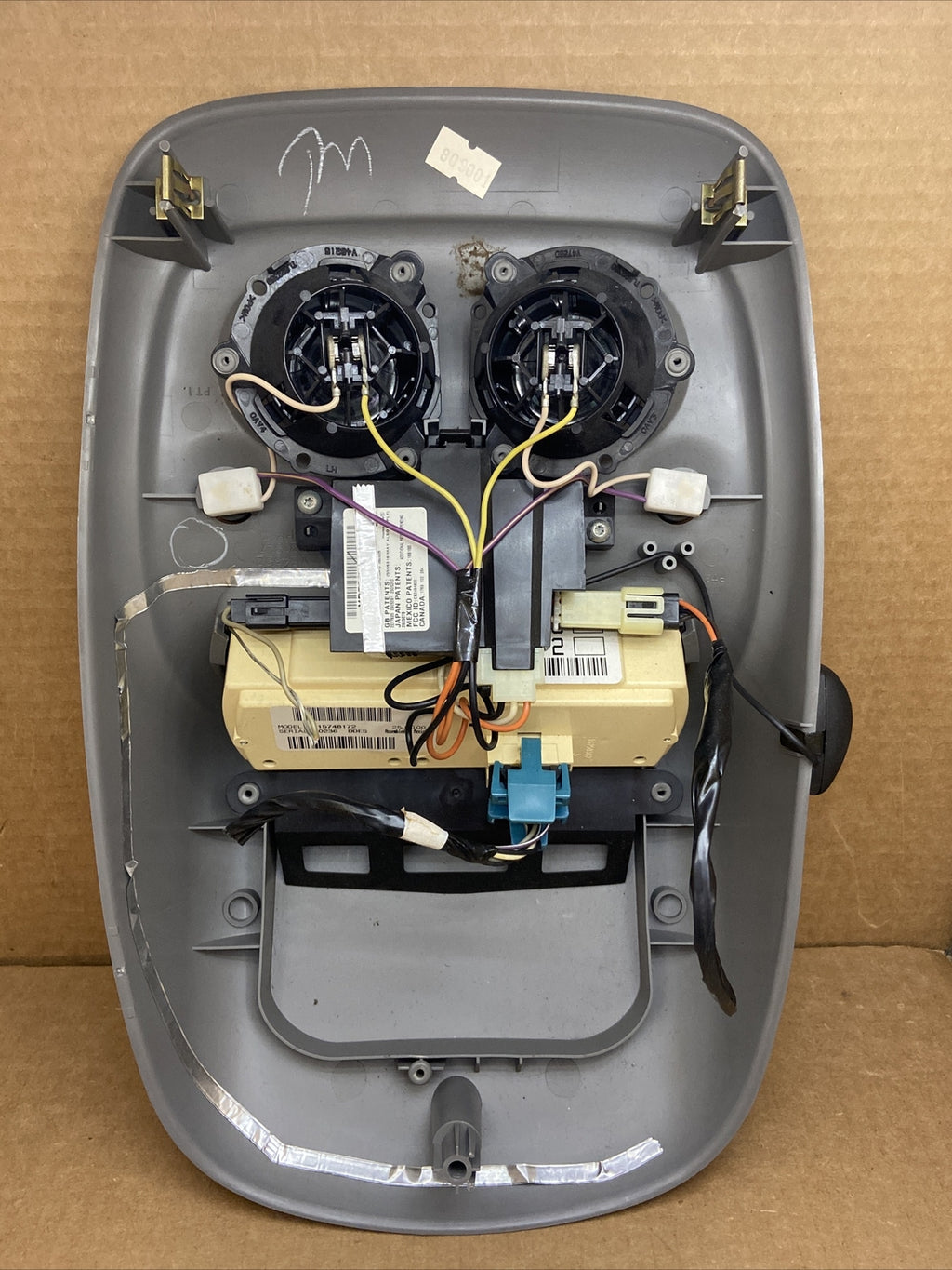 99 06 GMC Silverado Sierra Overhead Ceiling Console Light Homelink Temp Pewter5